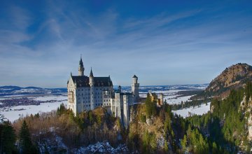 Winterliches Schloss Neuschwanstein, Füssen © pixabay.com/USA-Reiseblogger